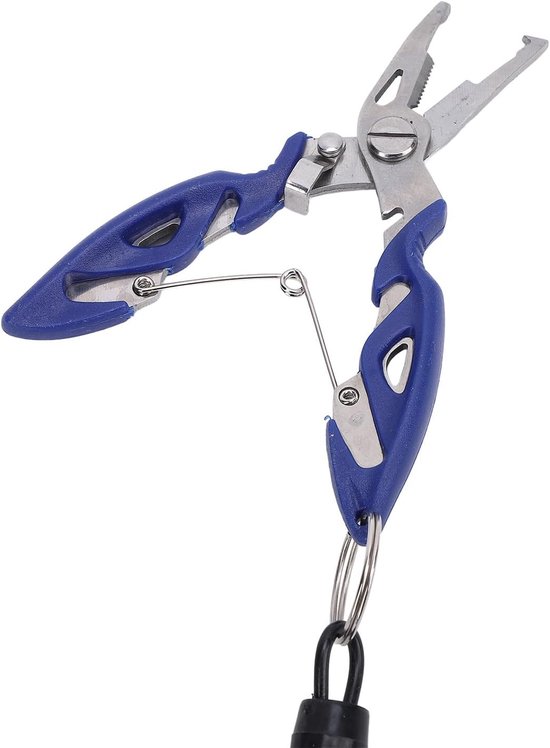 Vistang Set - Vis Tangen - Vissen Benodigdheden - Roestvrij Staal - 5 Inch - Zwart Blauw — afbeelding 5