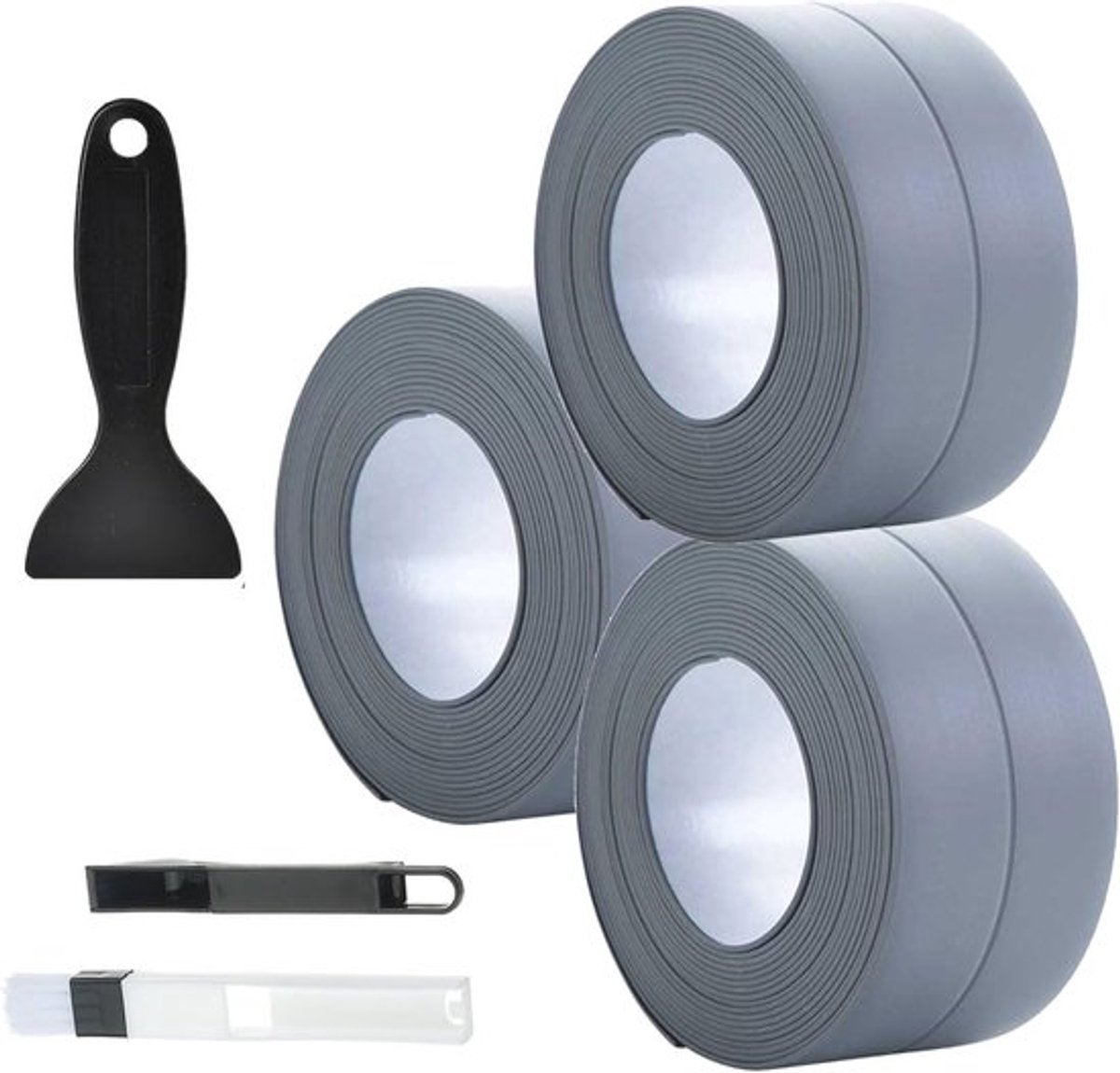 Waterdichte sprayset voor het bevestigen van PVC plinten in keuken en badkamer - Zelfklevende afdichtingstape voor een perfecte afwerking en bescherming