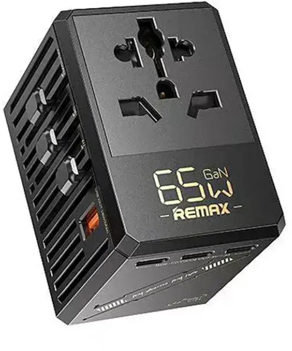 Remax RP-U191 - Wereldstekker - 65W GaN - 5 poorten - Zwart