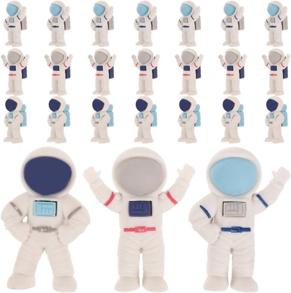 Kleine schilderijen gum met schattige astronauten en ruimte-thema voor stationery en paaseieren vullen, perfect voor studenten en puzzelaars