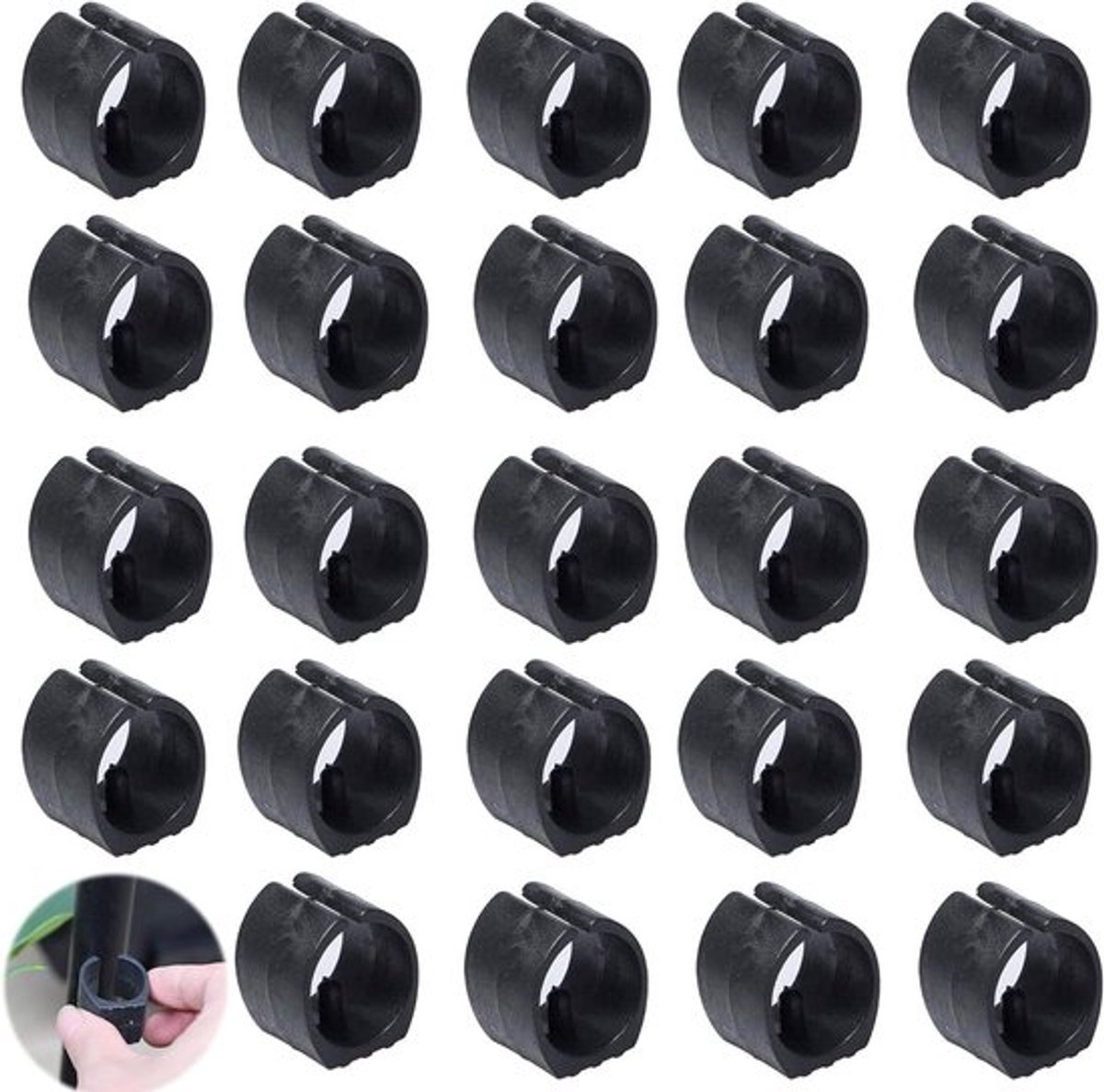 Plastic Stoel Tube Klemmen en Beschermers - U-vormige Voetpads voor Meubels, 24 Stuks, Geschikt voor Ronde Buizen (32mm)