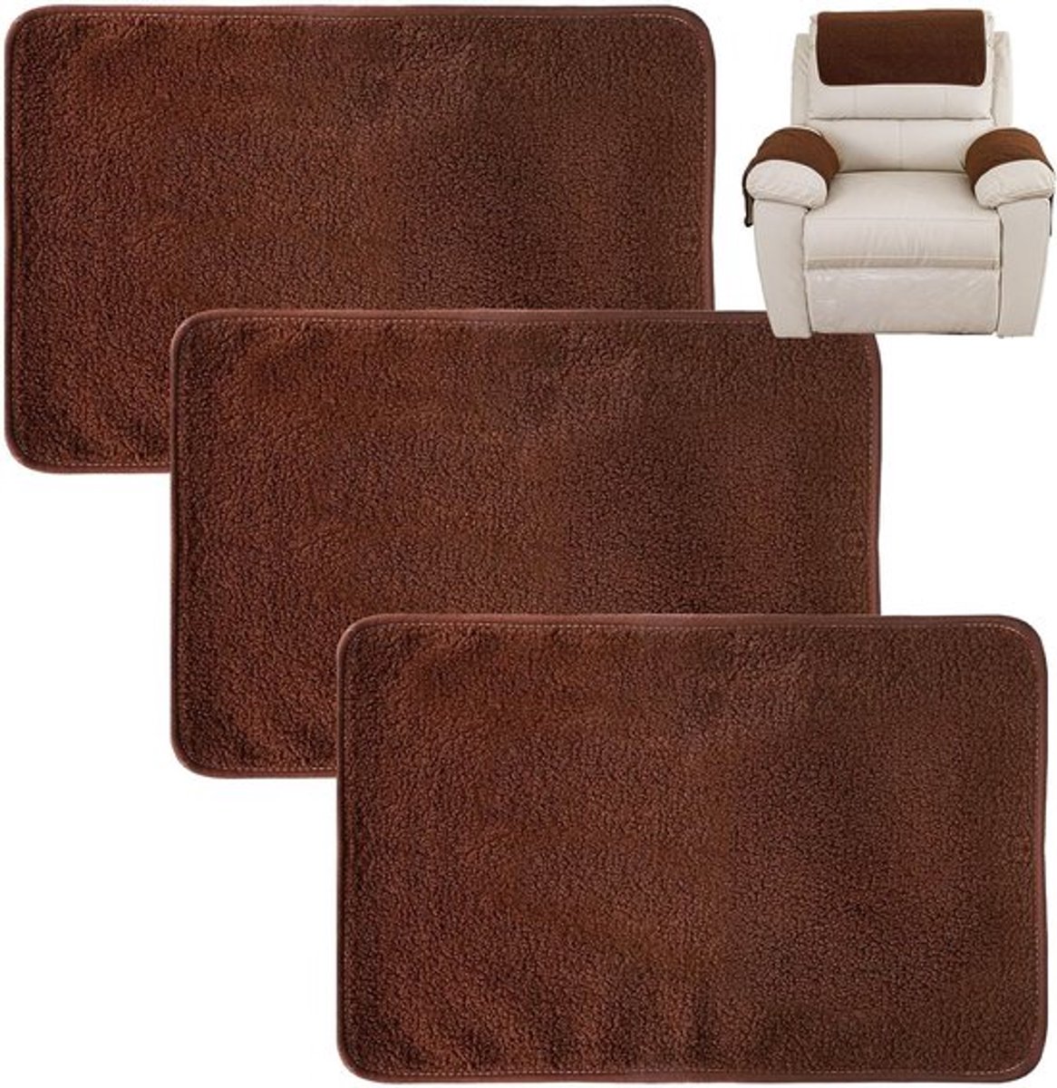 Zachte Hoofdkussenhoes voor Sofa, 3 Stuks, Polyester Hoofdkussen Bescherming, Slijtvast en Comfortabel