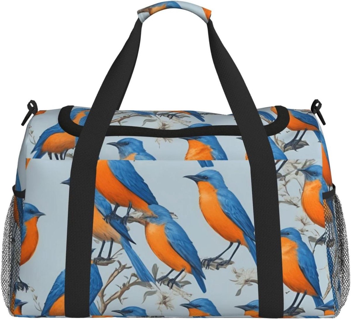 Handreistas Opvouwbaar - Draagbare Schoudertas - Reizen En Opslag - Vogel Print - 50 x 33 x 26 cm