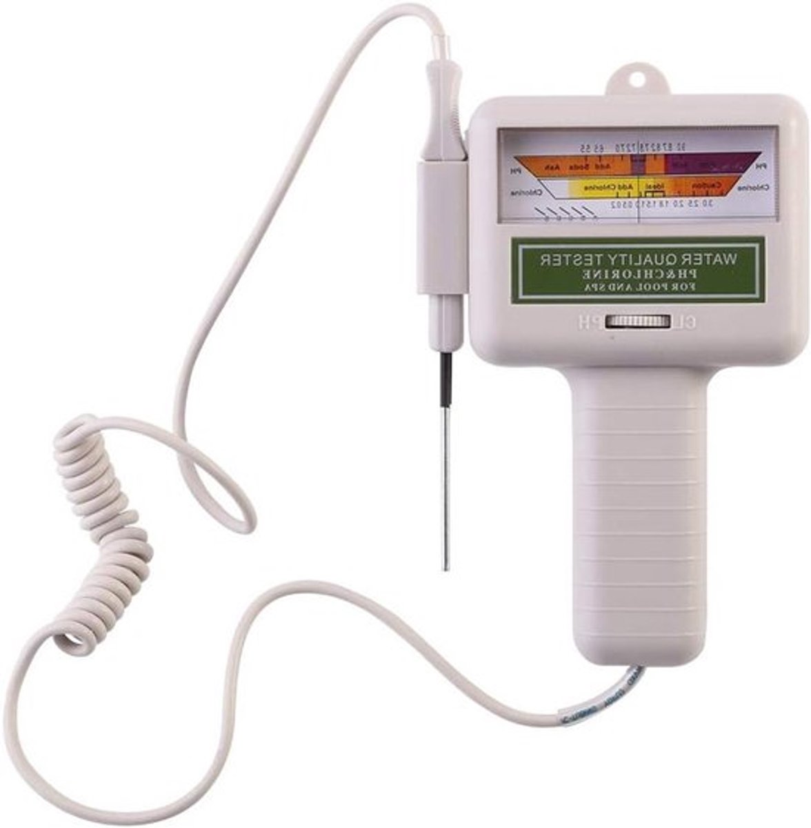 Draagbaar waterkwaliteitsmonitor met groot scherm voor zwembad, spa en drinkwateranalyse