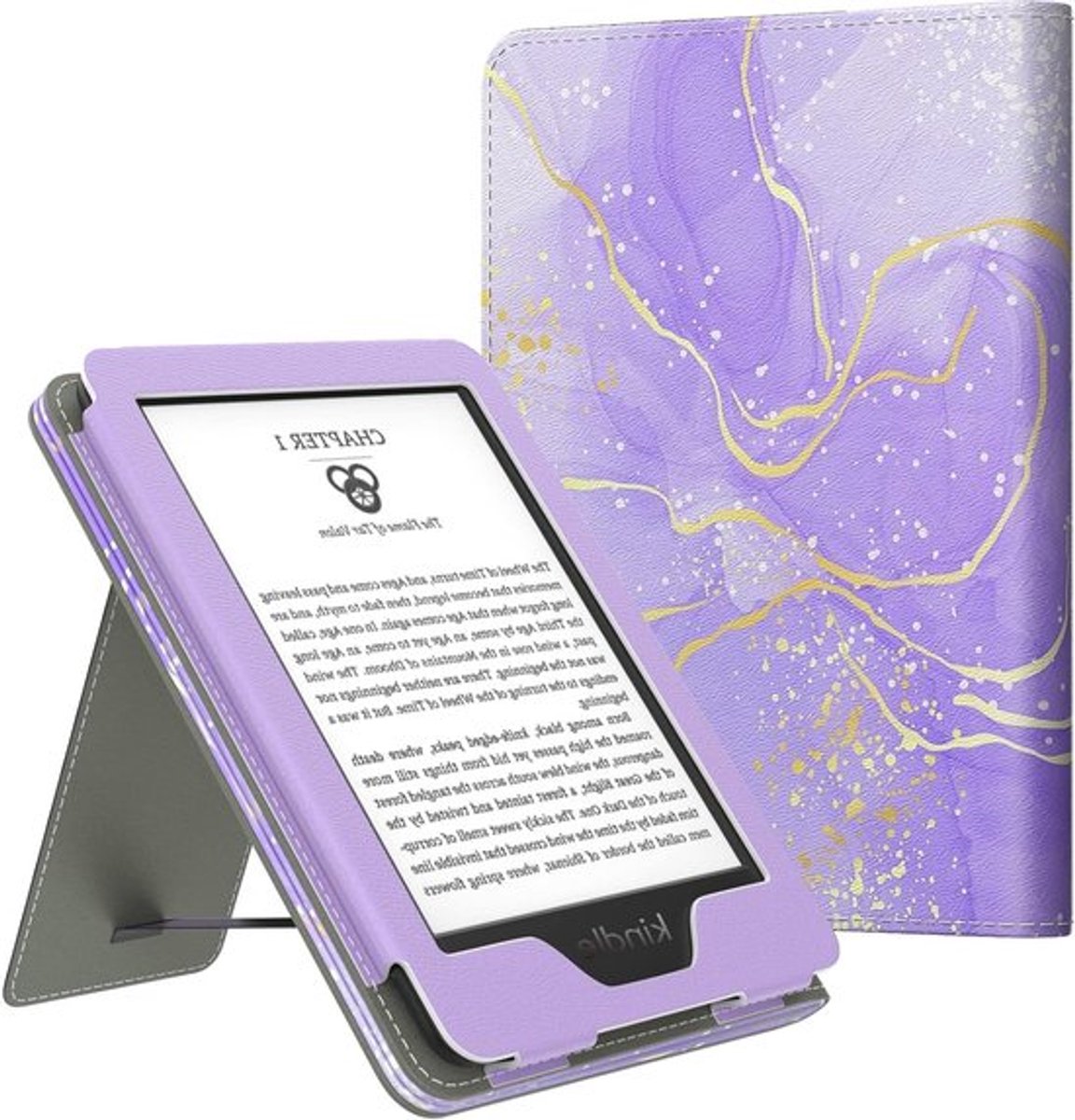 Ultra Lichtgewicht PU Hoes voor 6" Kindle (11e Generatie, 2024/2022) met Auto Wake/Sleep, Gilt Lavendel, Perfecte Bescherming en Stijlvolle Accessoire
