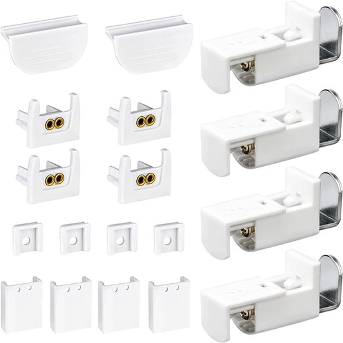 Set van 18 plissé gordijnen zonder boren, zonwering accessoires voor dubbele zonbescherming en eenvoudig te installeren raambekleding