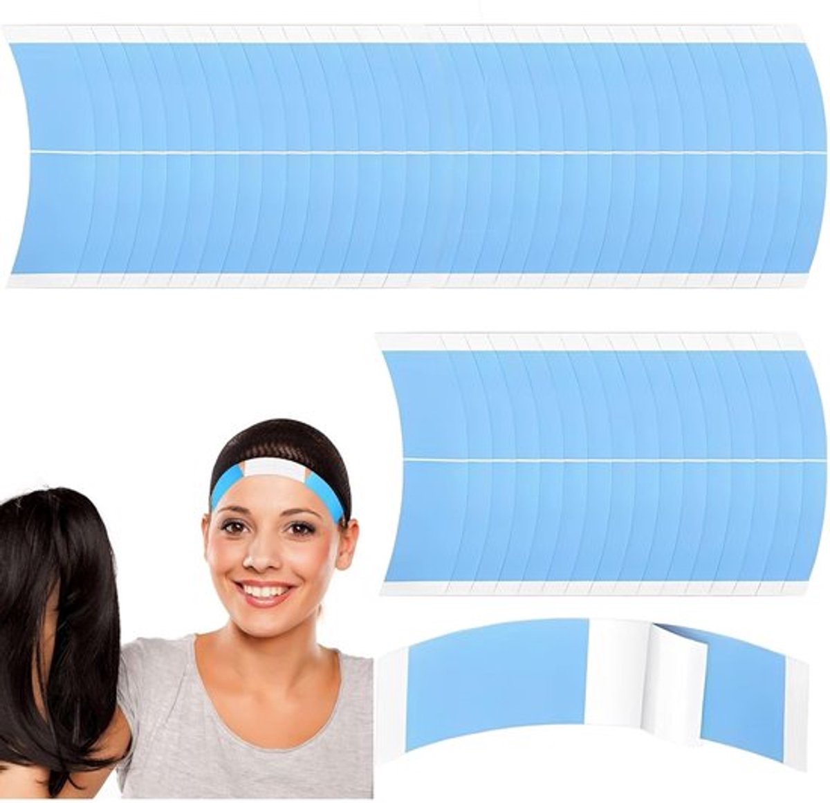 48 Stuks Dubbelzijdige Mode Tape - Onzichtbare Waterdichte Hechtband voor Toupees en Wimpers, Extra Sterk voor het Bevestigen van Weken