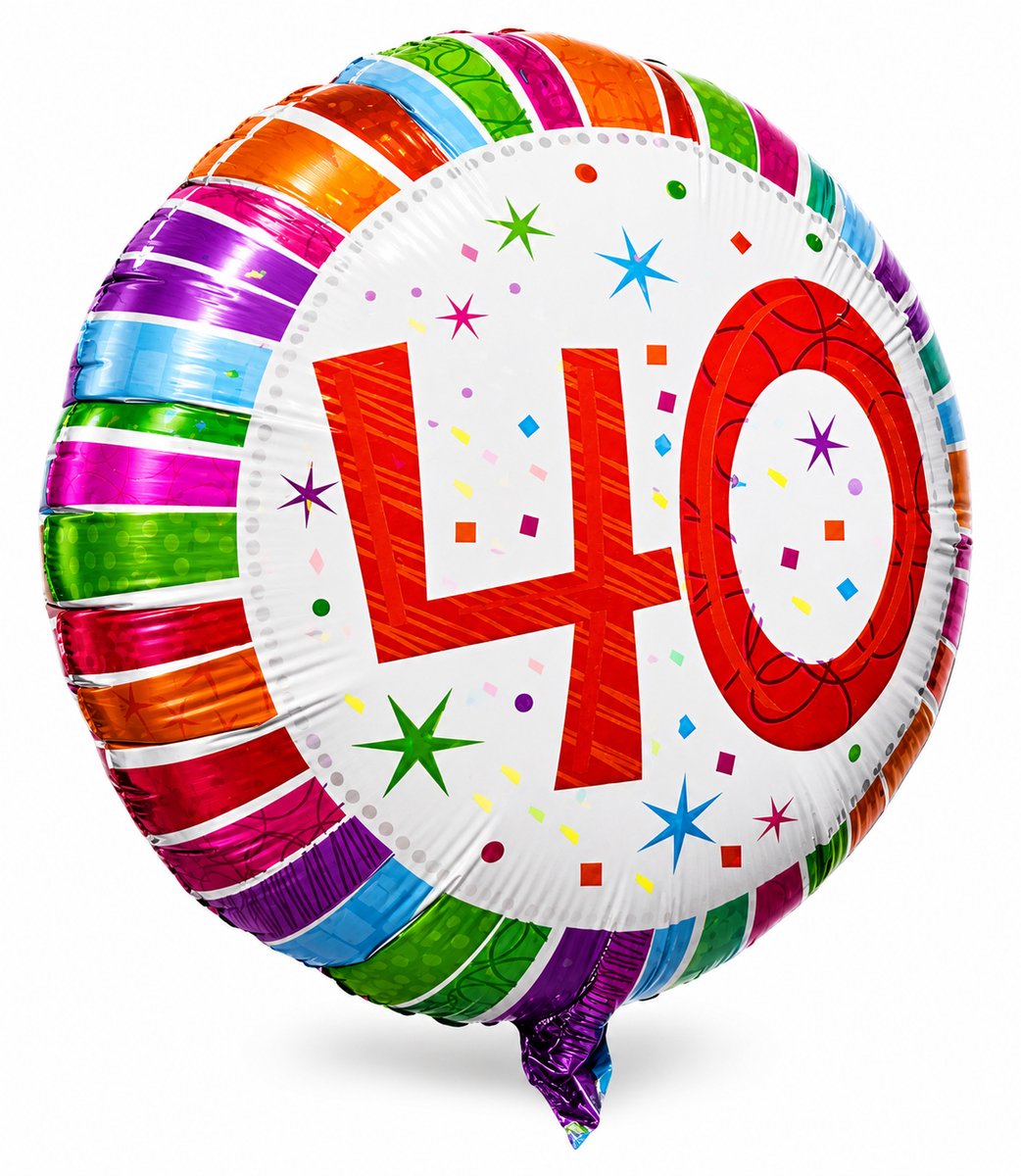 Anagram - Folieballon - Radiant - 40 Jaar - Zonder vulling - 43cm
