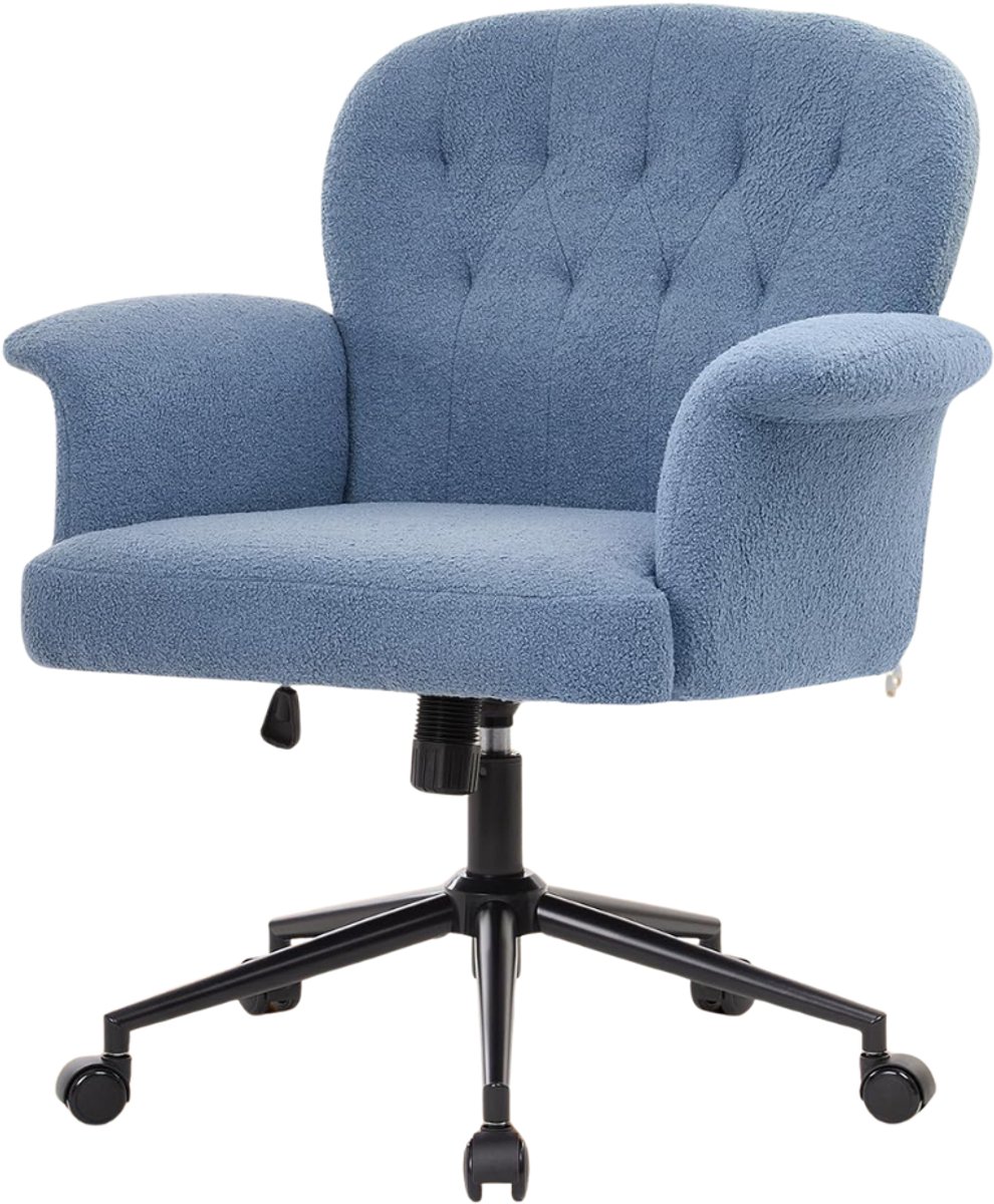 Lìon® Ergonomische Bureaustoel - Bureaustoel - Bureaustoelen - Blauw - 49cm x 59cm x 98cm