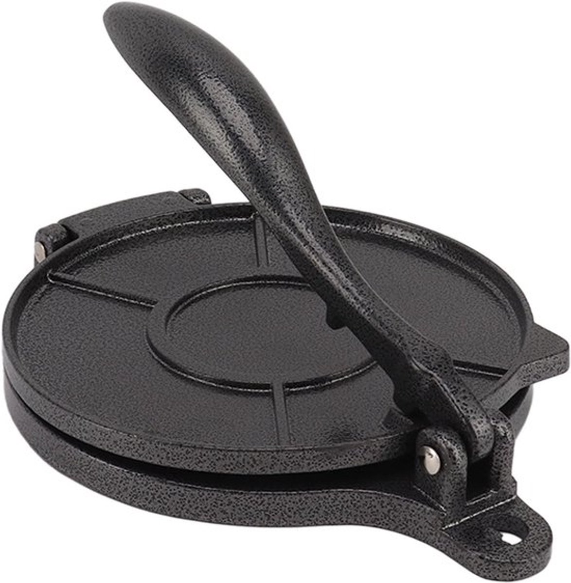 Multifunctionele Roti Maker van Aluminium Legering - Efficiënte Tortilla Pers voor de Keuken, 20 cm Zwart