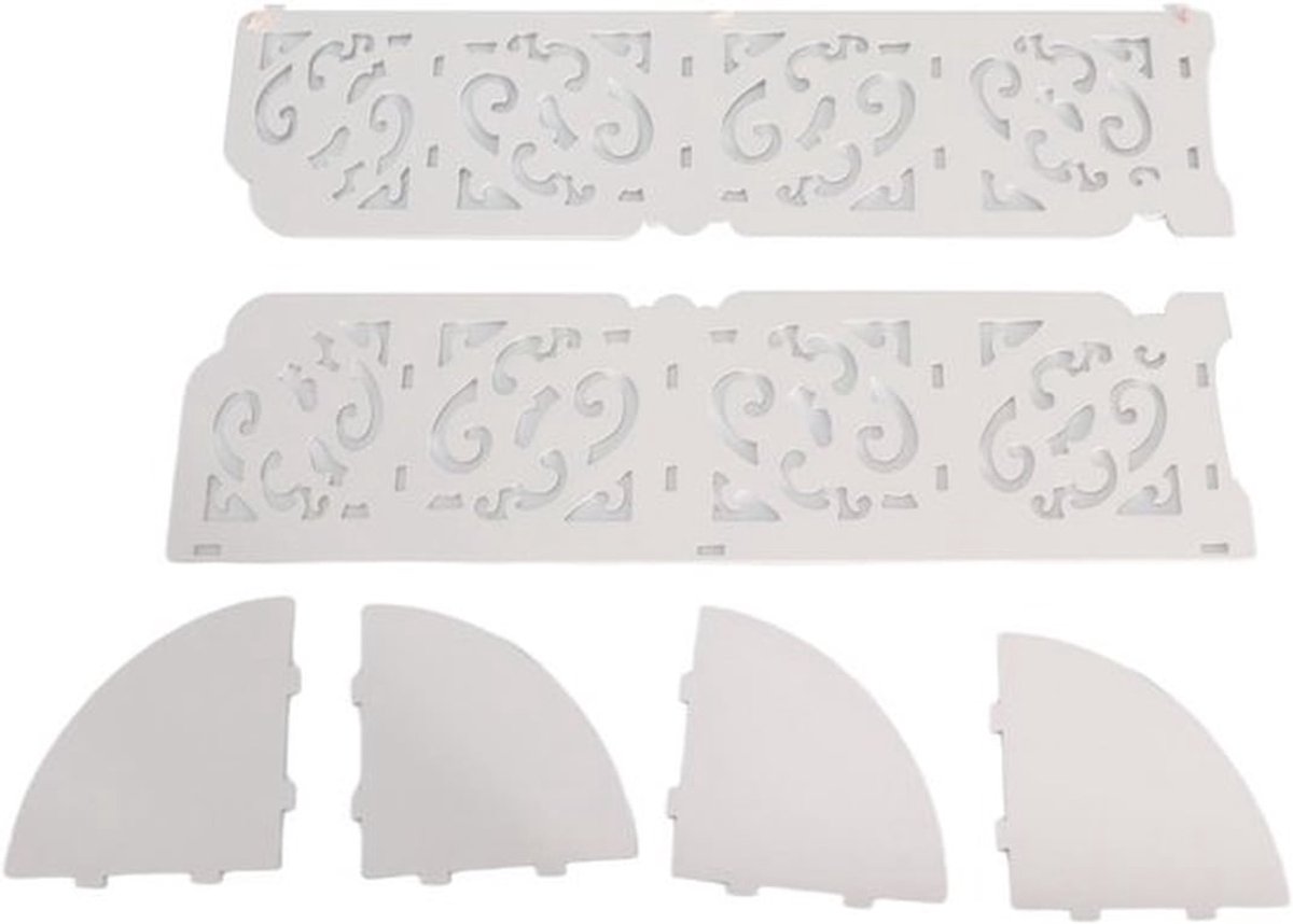Hoekplank met 4 Planken, Witte Staande Boekenkast voor Woonkamer en Badkamer, Ideaal voor Toiletten en Decoratie 8.7" x 7.1" x 31.5