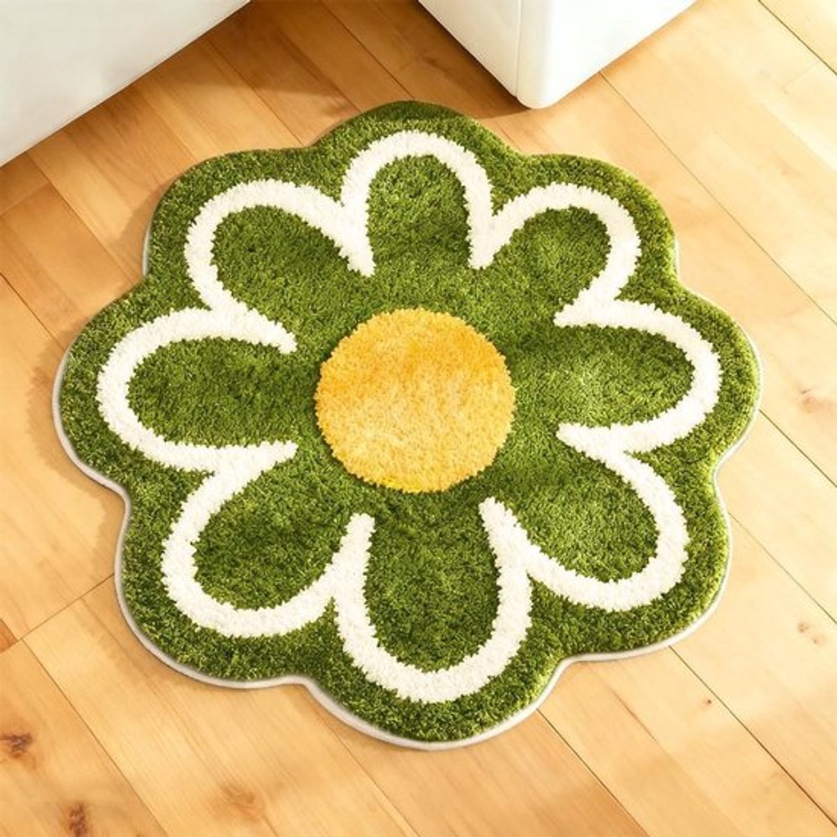 Badmat en Vloerkleed voor Woonkamer en Badkamer, Hoge Vochtabsorptie, 58 x 58 cm, Groene Decoratie