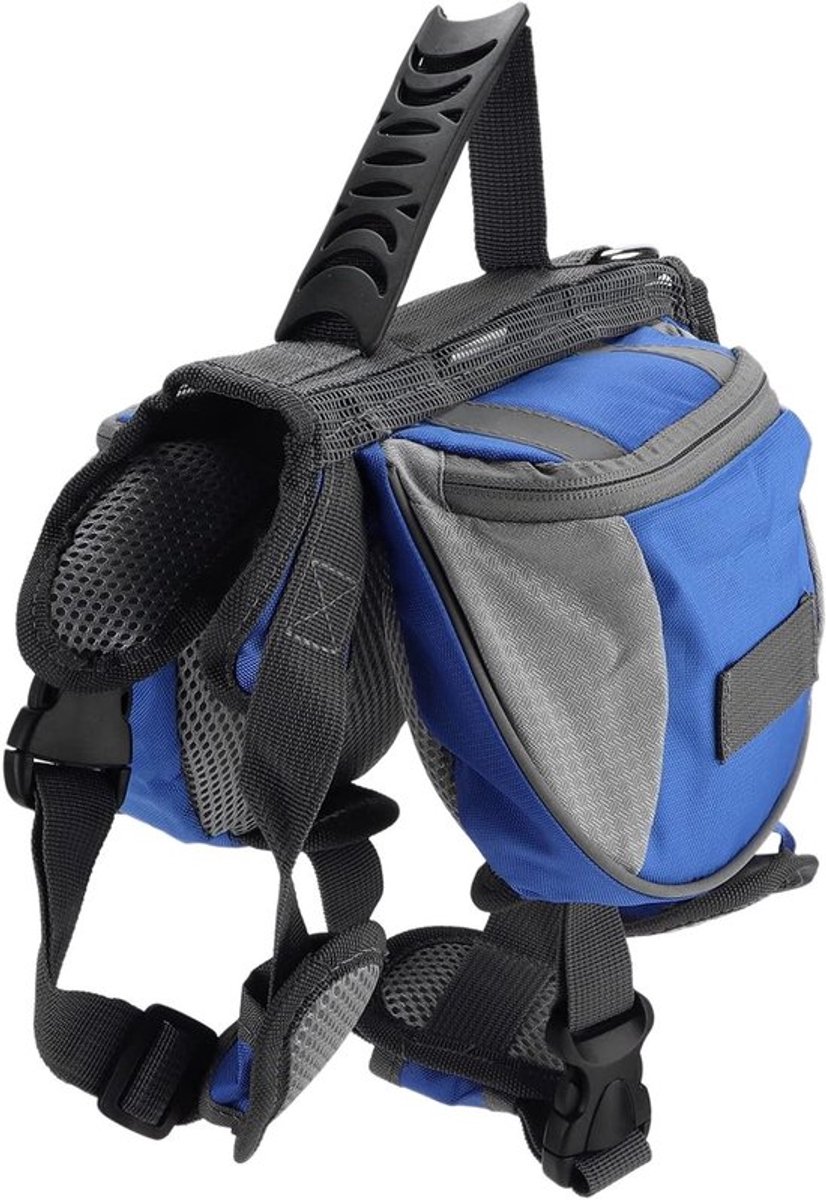 Nylon Hondenrugzak voor Reizen en Kamperen met Reflecterende Strip, Ademend en Comfortabel voor Honden, Ideaal voor Avonturen
