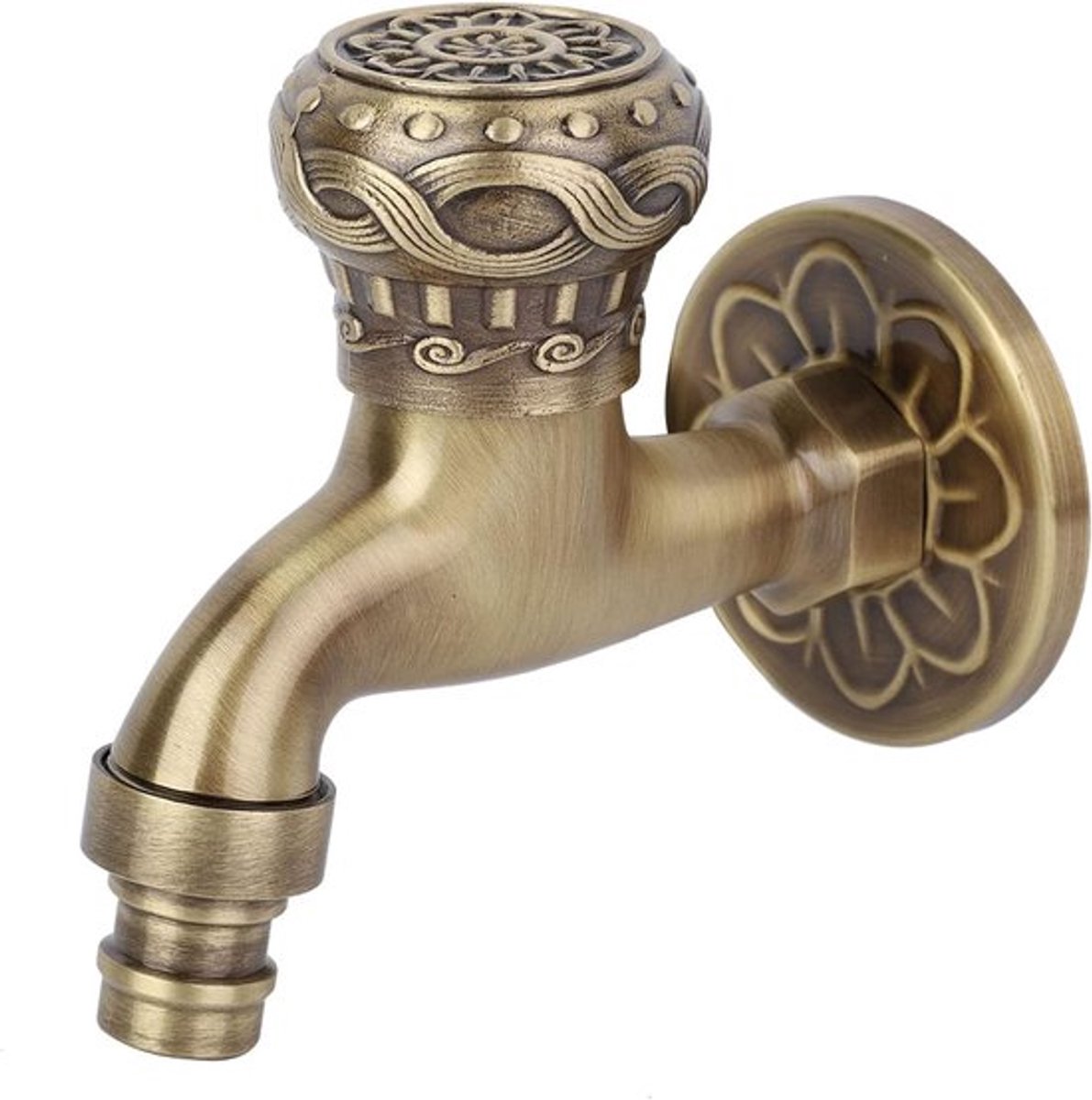 Antiek Messing G1/2" Wandkraan voor Keuken en Badkamer, Perfect voor Tuin en Wasruimte, Koud Water Tap met Enkelvoudige Uitloop