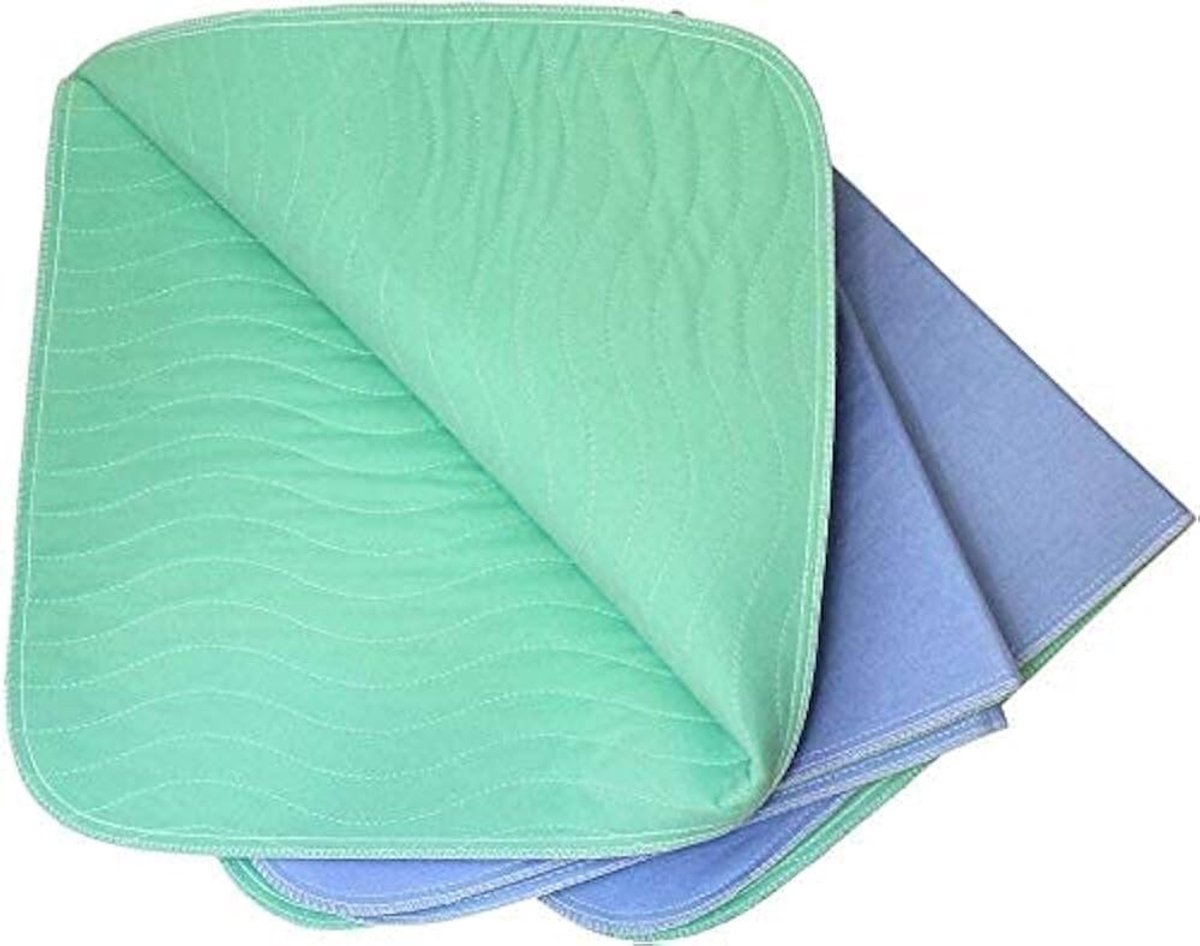 LA SHEBA Wasbare Herbruikbare Onderleggers – Set van 4, Waterdichte Bedonderleggers, Extra Dik, Ultra Absorberend, 86 × 91 cm (34" × 36"), Incontinentie Onderleggers voor Volwassenen, Kinderen en Huisdieren