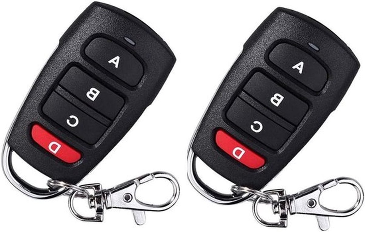 Draadloze Garage Deuropener met Programmeerbare Afstandsbediening voor Elektrische Poorten - Set van 2, 433MHz, Geschikt voor Diverse Merken