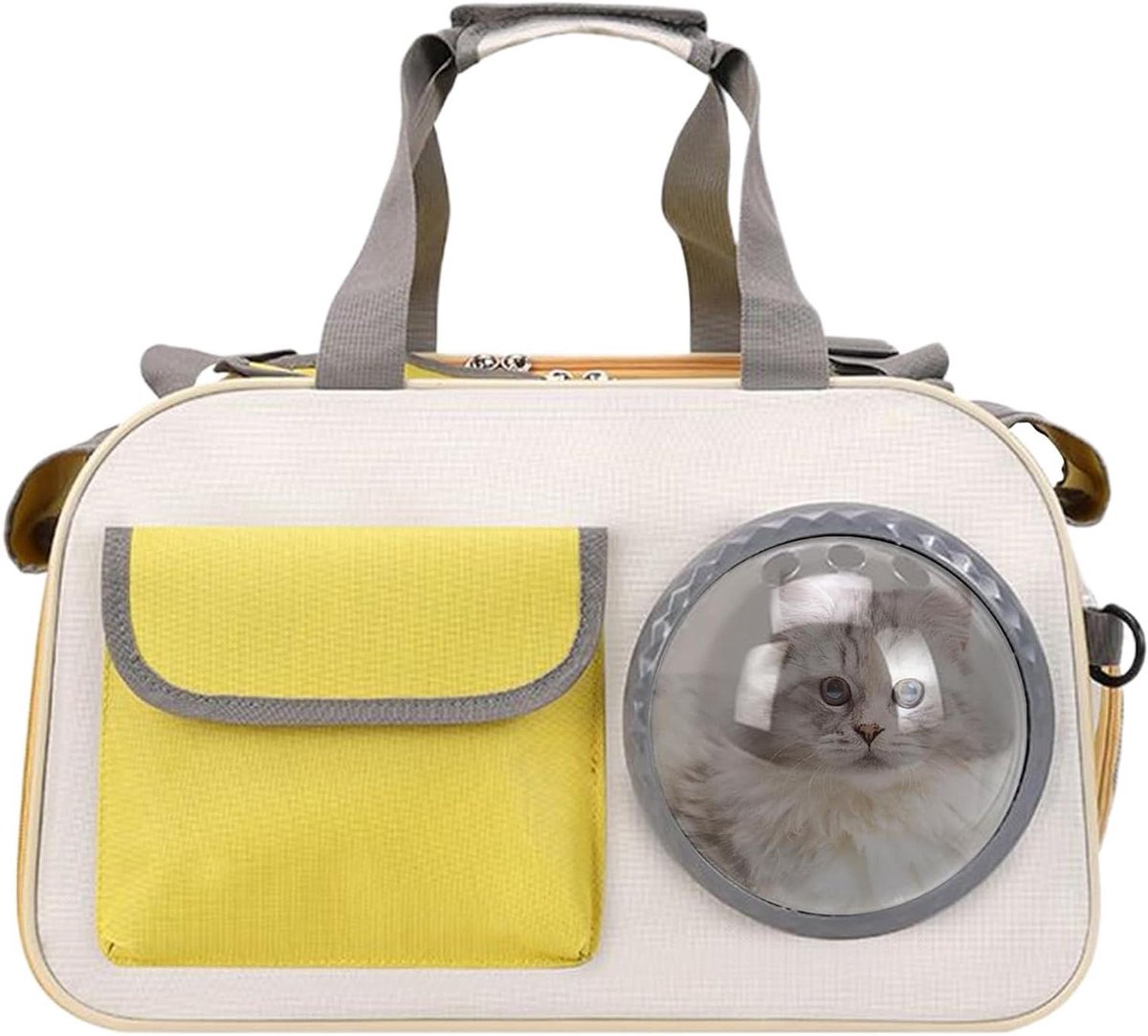 Transporttas Huisdieren - Reisdraagzak Katten - Veilig Reizen - Ademend Ontwerp - 426 x 292 x 131 cm - Geel