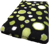 Topmast Vetbed Hondendeken Circles Groen Zwart Wit - latex anti-slip 150x100cm - Machinewasbaar