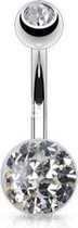 Navelpiercing austrian crystal wit �LMPiercings