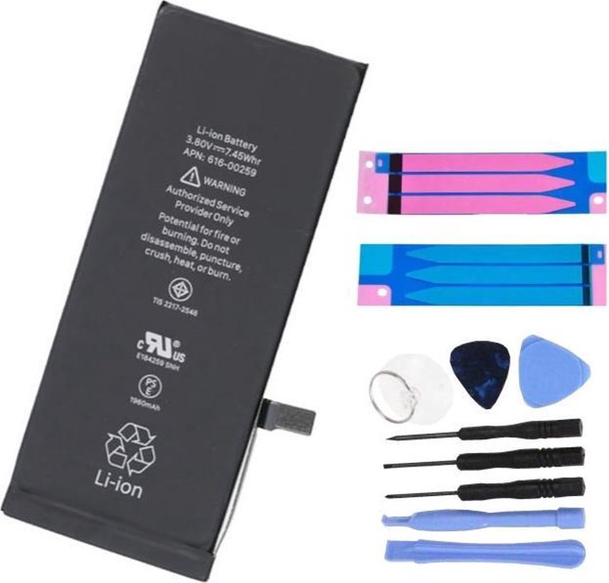 Voor Apple iPhone 7 - AAA+ Vervang Batterij/Accu Li-ion + Tools & Sticker Strips