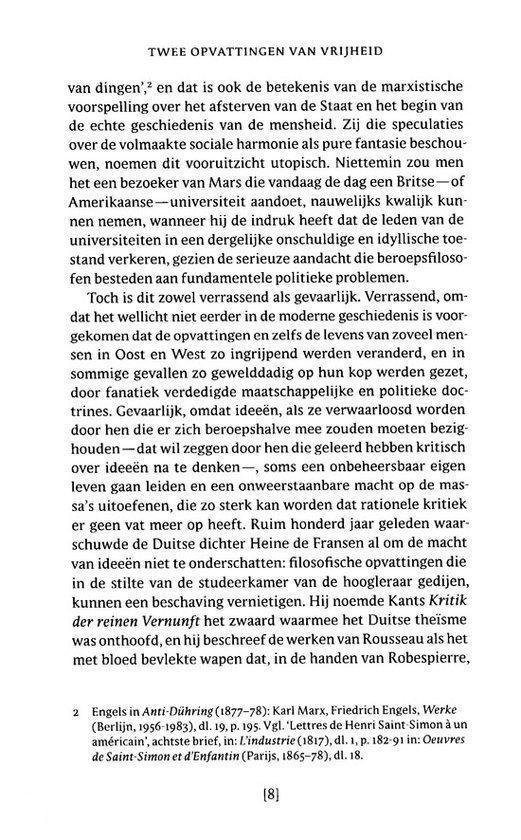 Tekstpagina met een voetnoot over Marx en Engels.
