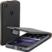 MP Case zwart eco lederen flip case voor Huawei P8 Lite 2017 flip cover