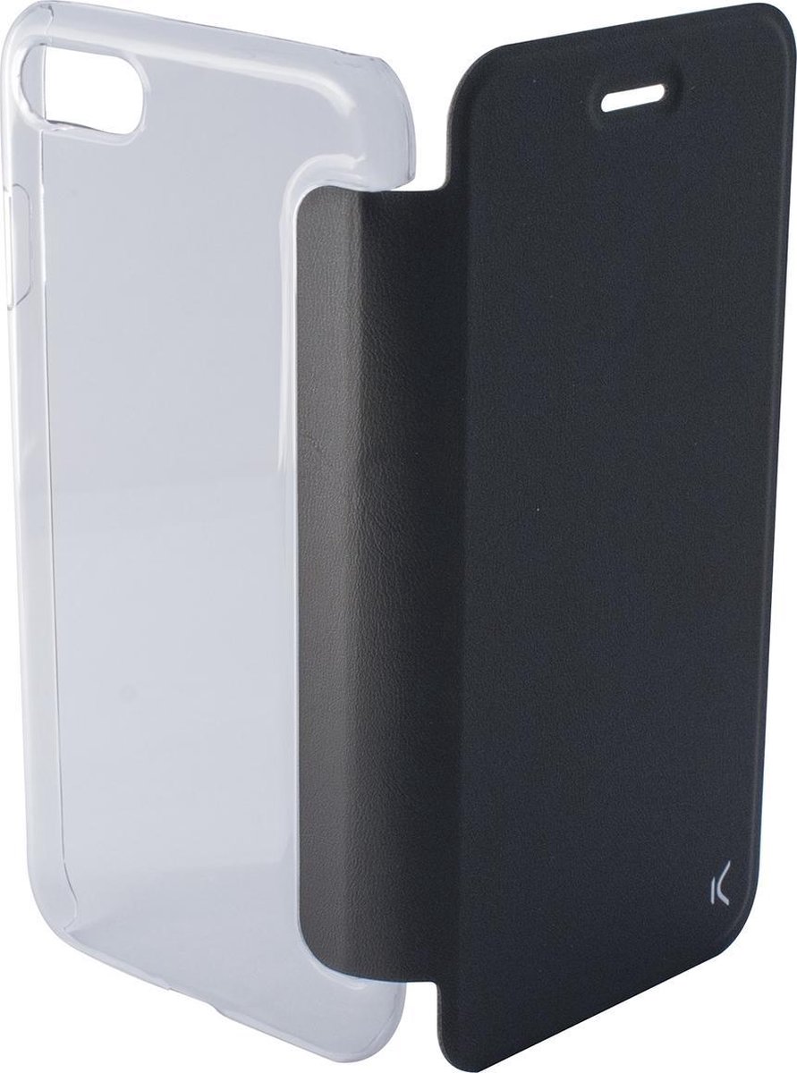 KSIX Crystal View Folio Case - iPhone 7 en 8 - Zwart