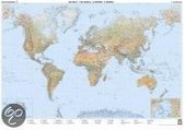 World Physical Plano Kaart 1:35 Mil. 83,5 X 120 Cm