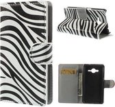 Zebra agenda wallet hoesje Samsung Galaxy Core 2