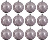 Kerstballen IJskristal (8cm) Box 12 Stuks Powder Pink