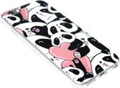 Panda hartjes hoesje Geschikt voor iPhone 6 / 6S