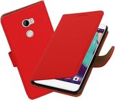 BestCases.nl HTC One X10 Effen booktype hoesje Rood