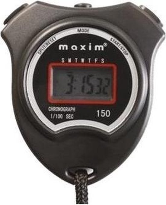 Maxim Stopwatch 150 Zwart 4 Functies/kenmerken - Maxim