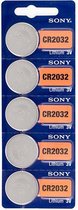 5 Stuks - Sony CR2032 3V lithium knoopcel batterij