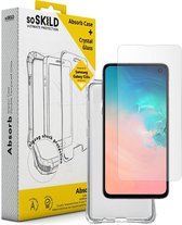SoSkild Samsung Galaxy S10e Absorb Impact Case Transparant & Tempered Glass Screenprotector