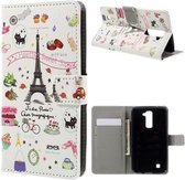 Parijs book case hoesje wallet LG K10
