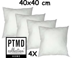 PTMD - Vulkussen - Binnenkussen - Voor sierkussens - Rijkelijk gevuld met hollow Fill - 40 x 40 cm - 4 stuks