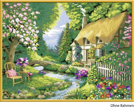 Ravensburger schilderen op nummer Cottage Garden - Hobbypakket | bol.com