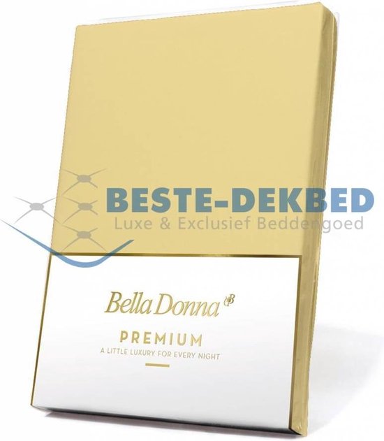 Bella Donna Premium Jersey Hoeslaken - Lichtgeel (0091)