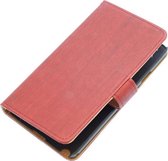 BestCases.nl Rood Hout booktype hoesje Samsung Galaxy S Advance i9070