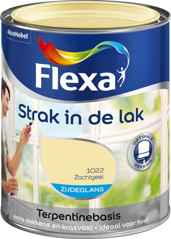 Flexa Strak In De Lak Zijdeglans 1022 Zachtgeel 0,25 L