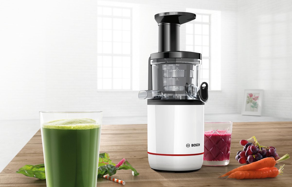 Bosch MESM500W VitaExctract - Slowjuicer - Zwart Wit thumbnail 6
