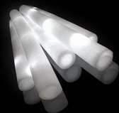 LED Foam sticks, lichtstaaf, lichtbuis, wit - 100 stuks