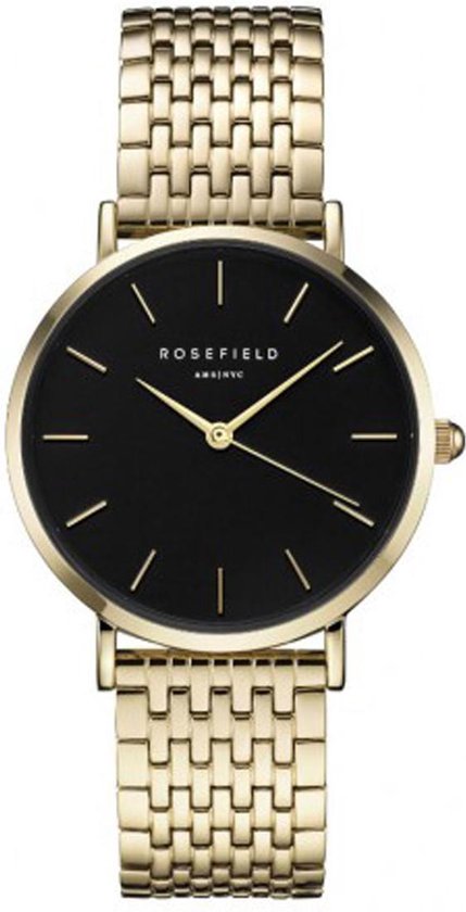 Rosefield The Upper East Side Black Gold Horloge UEBG U24 bol