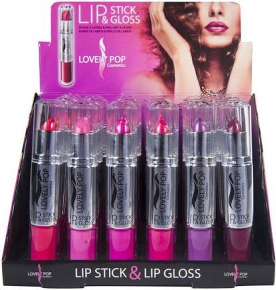 Lovely Pop Cosmetics - 2 in 1 Lipstick en Lipgloss - roze - 02 | bol.com