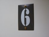 Huisnummer grijs 8x12 nummer 6