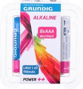 Grundig Batterijen Alkaline LR03 AAA | Pak met 8 Stuks