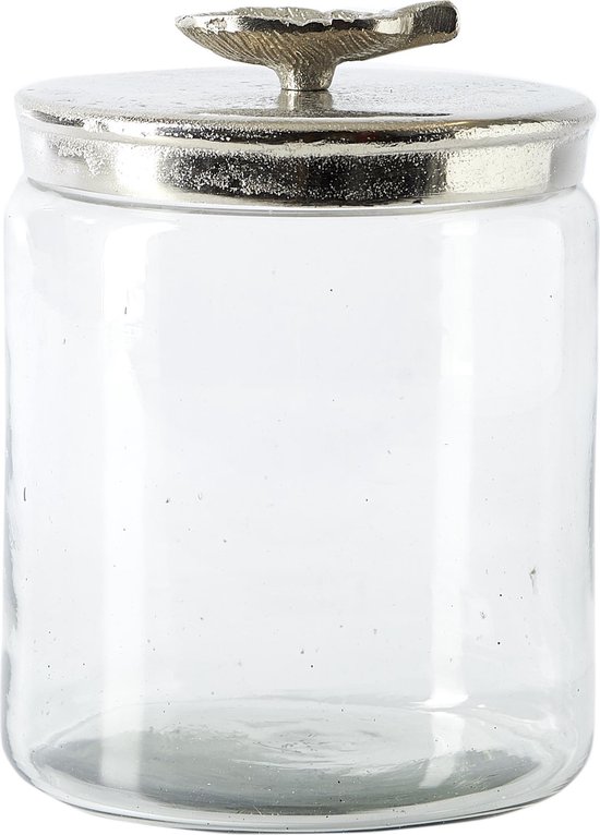 Rivièra Maison Fabulous Feather Storage Jar Voorraadpot Zilver