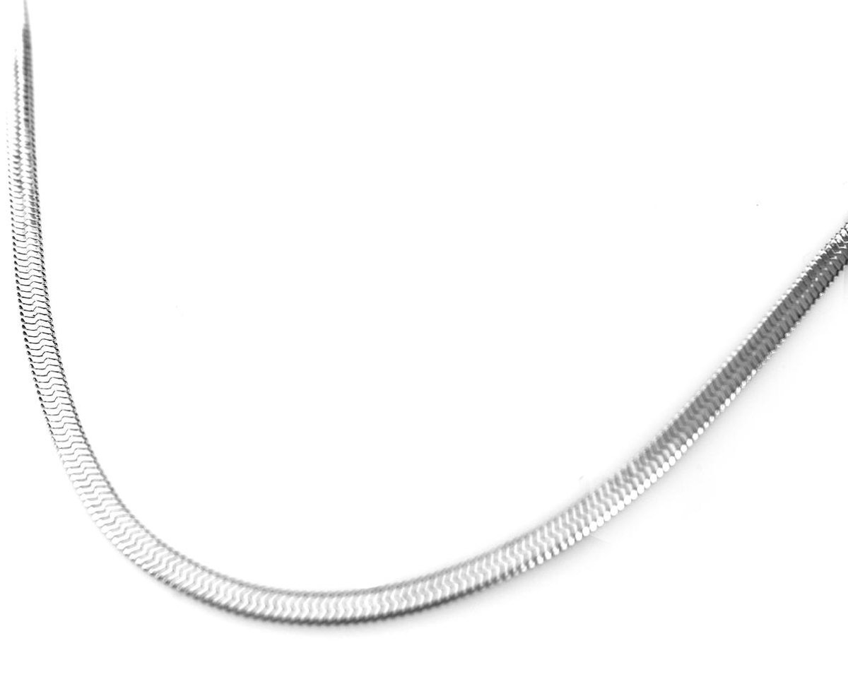 ANAZOZ Slangenketting Roestvrij Staal - Gouden Halsketting Dames Zonder Hanger 39-61 Cm, 1-4 Mm Dik