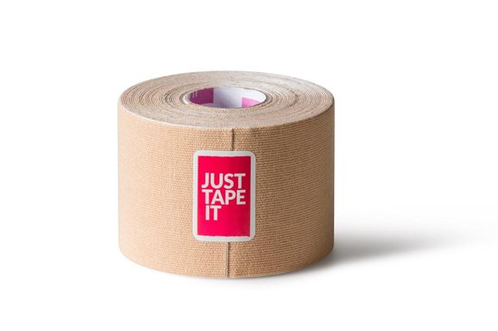Just Tape It - Kinesiotape - Water proof - Kwaliteitskeurmerk - Beige - Sporttape - 5m x 5cm